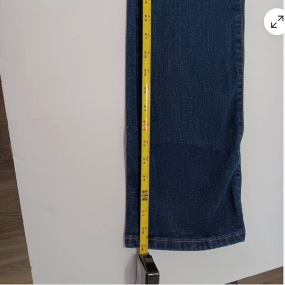 Levi's 505 Straight Leg Jeans Womens 8‎ Short Dark Wash Stretch Denim C24 - Picture 7 of 12